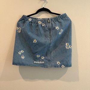 miumiu denim skirts brand new
